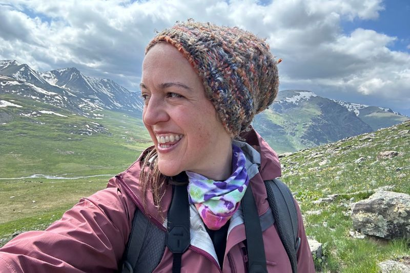woman hiking solo in Mongolia