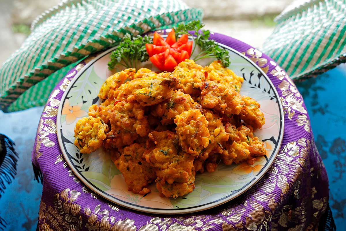 Indonesian corn fritters.