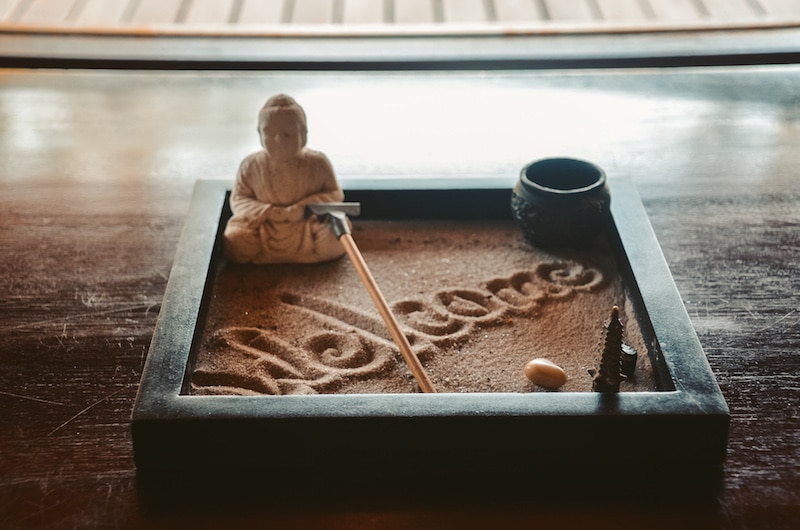 Zen "welcome" sandbox at Garonga in south africa