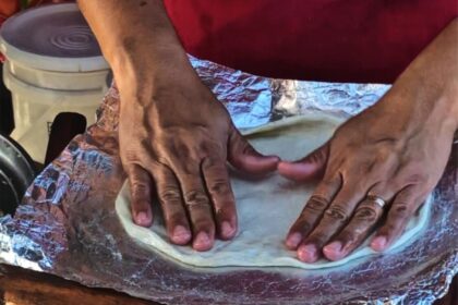 making tortillas