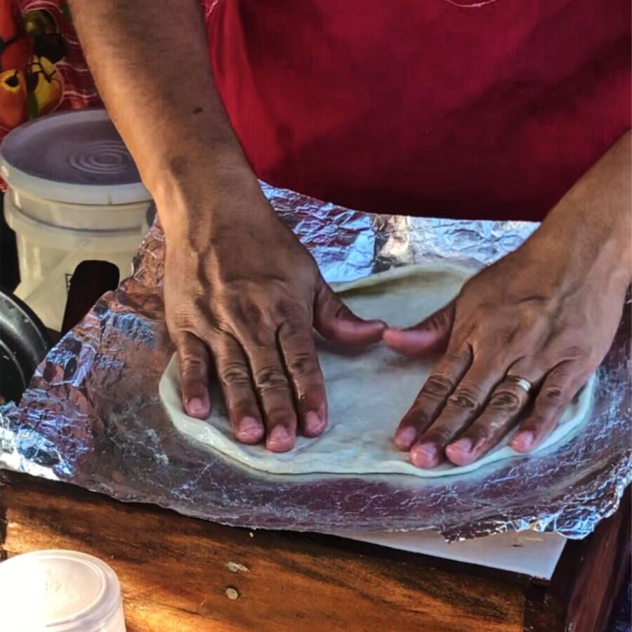making tortillas
