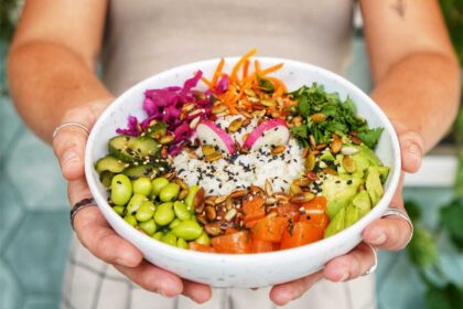 Vegan bowl at Happy Maki Brighton.