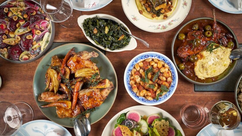 a variety of dishes offered to guests enjoying the NYC tasting menu at Hearth Restaurant