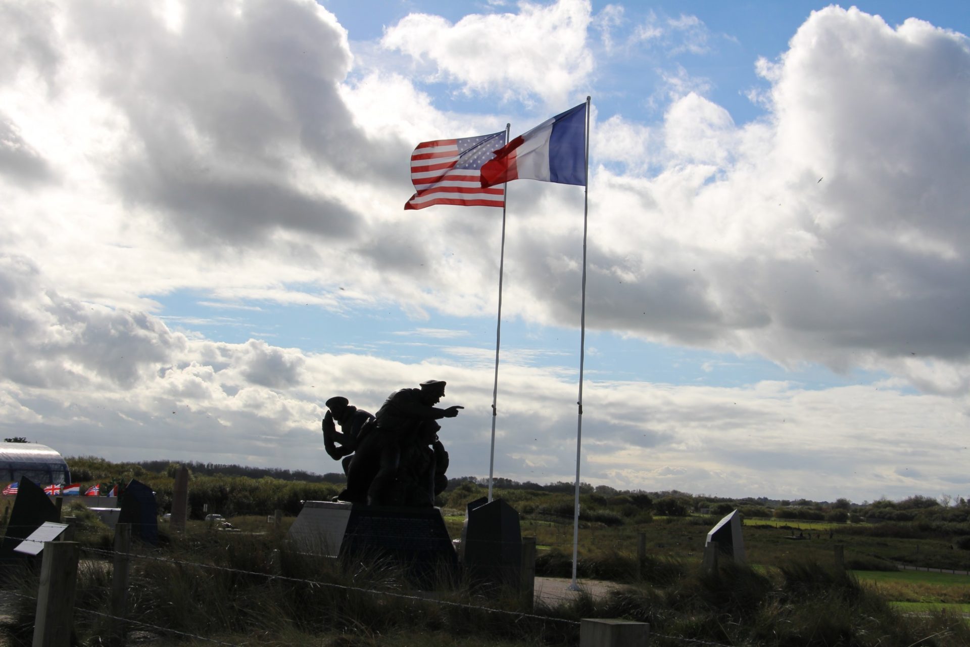 flags utah beach