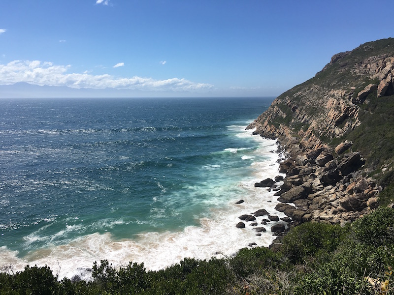 crashing waves along a hike in Robberg Nature Reserve