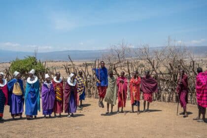 Maasai villagers in the Ngorongoro Conservation Area of Tanzania