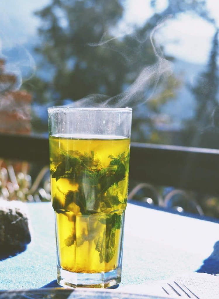 Mint tea is part of a traditional Moroccan breakfast