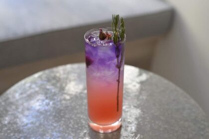 Violet Drop cocktail at P.S. Kitchen. Photo courtesy of P.S. Kitchen