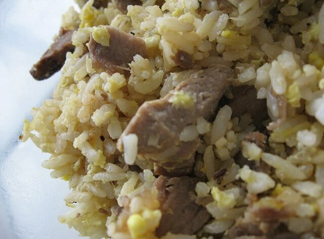 prime rib garlic fried rice