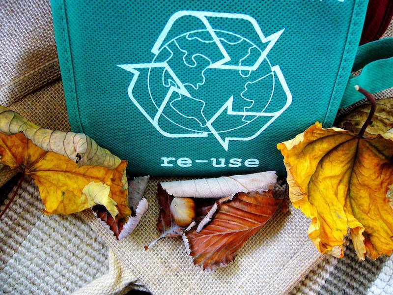 Recyclable grocery bags are a plastic-free travel essential