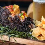 Sea Urchin and Beer at Spike's Africa Bar and Restaurant, San Diego