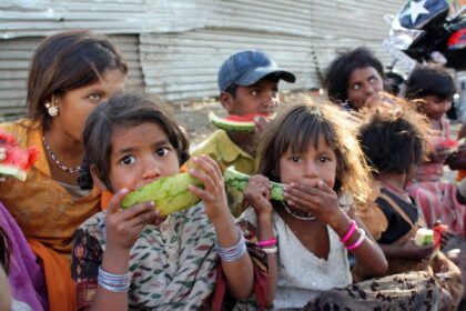 Children begging in India