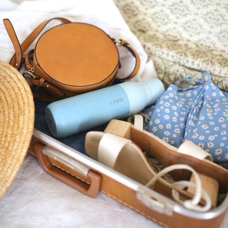 suitcase packed for a meditation retreat in  mexico