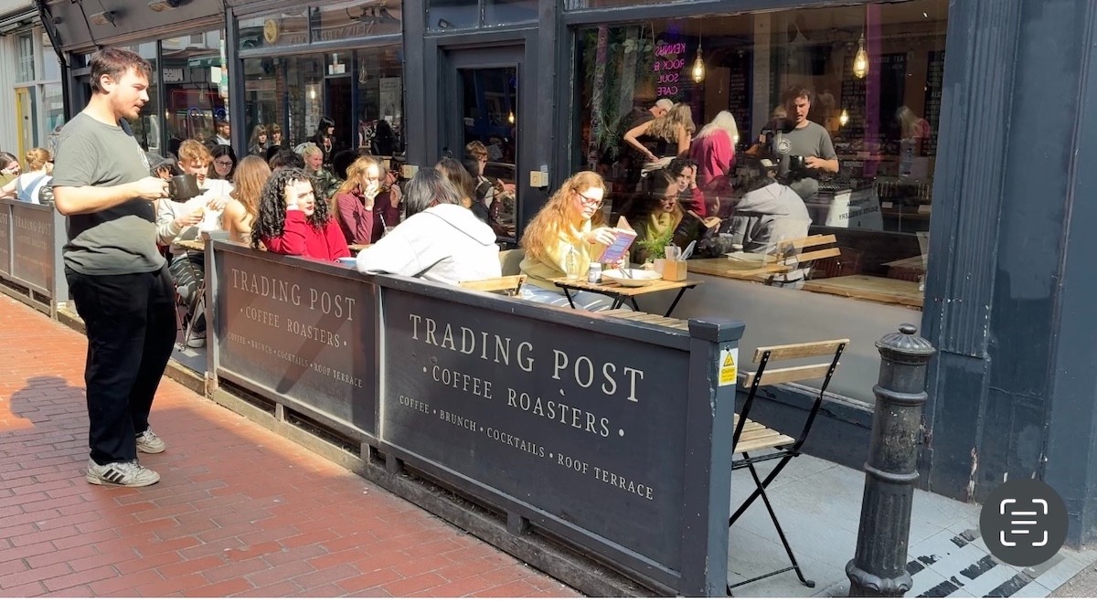 diners enjoying a vegan breakfast at Brighton at Trading Post Coffee Roasters