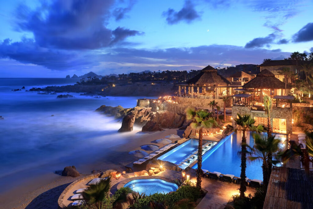 Esperanza, Auberge Resorts Collection lit up at night