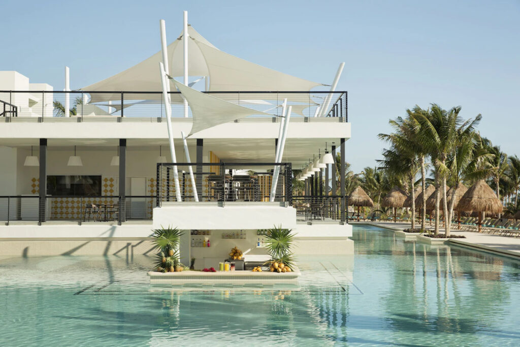 pool at the  Finest Playa Mujeres vegan hotel in Mexico