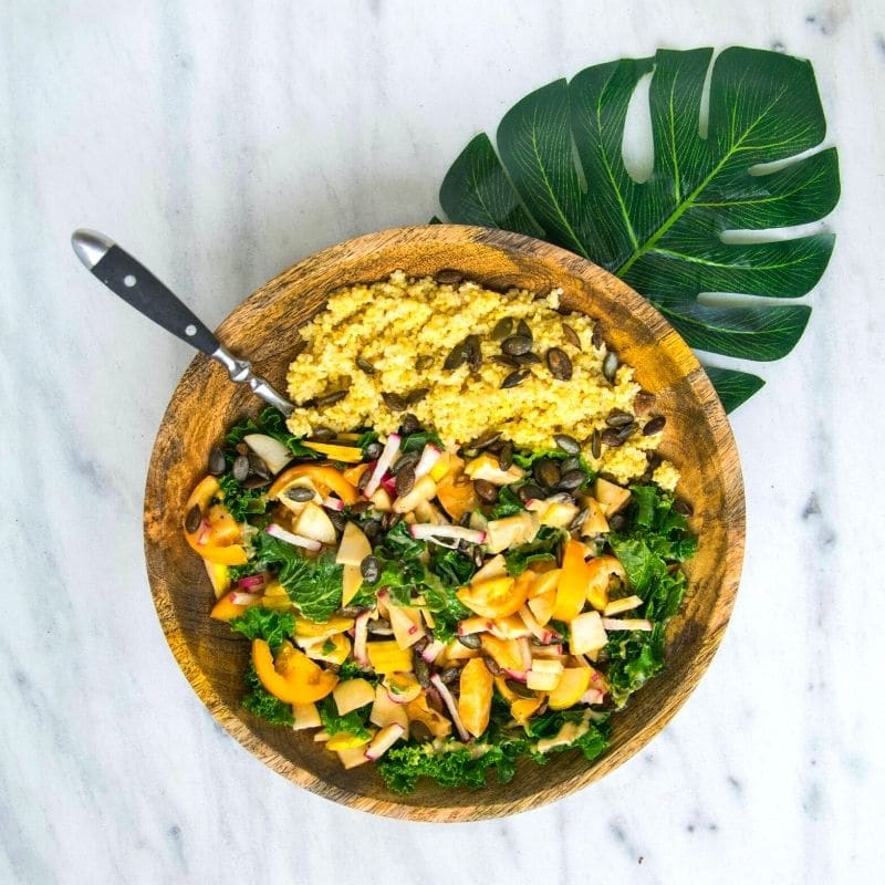 sample vegan meal from a silent reteat in mexico
