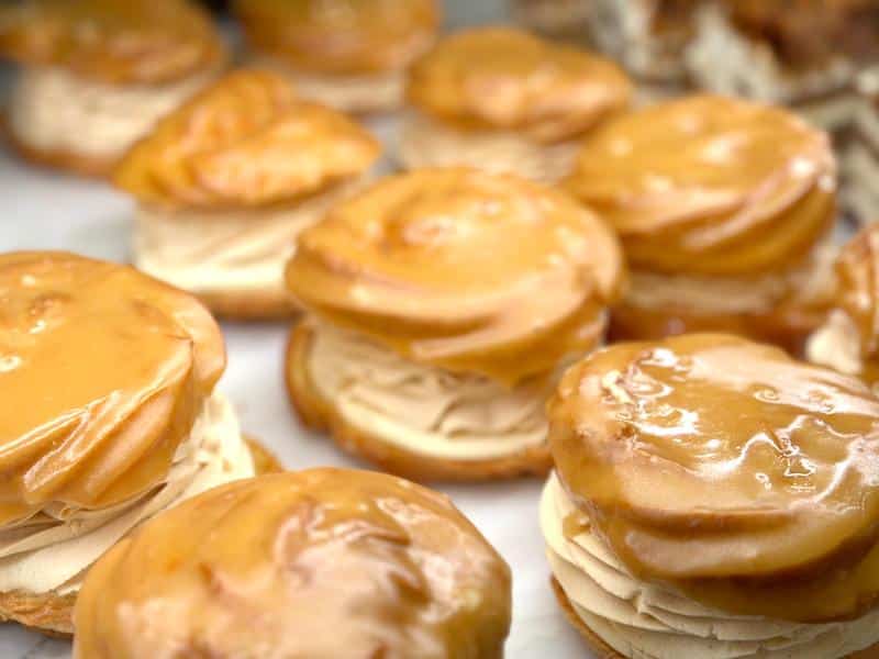 Fresh větrníky at Cukrárna Myšák in Prague