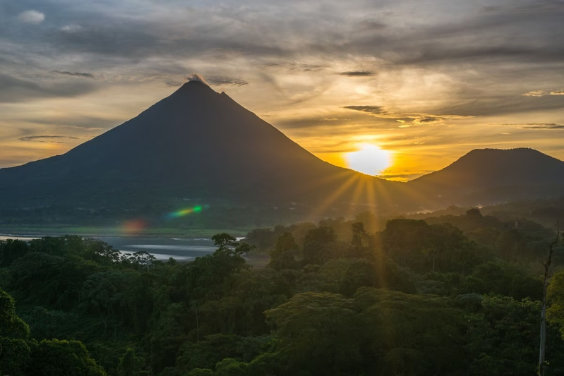 view from Essence Arenal Vegan Resort in Costa Rica